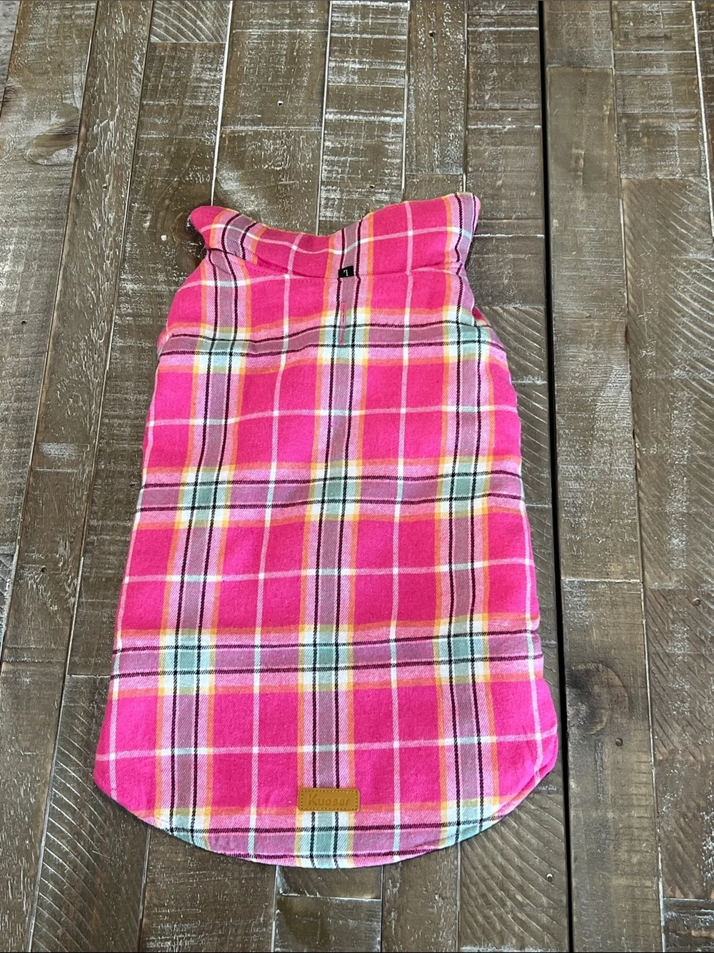 Plaid Pink Dog Vest Jacket - Brand: